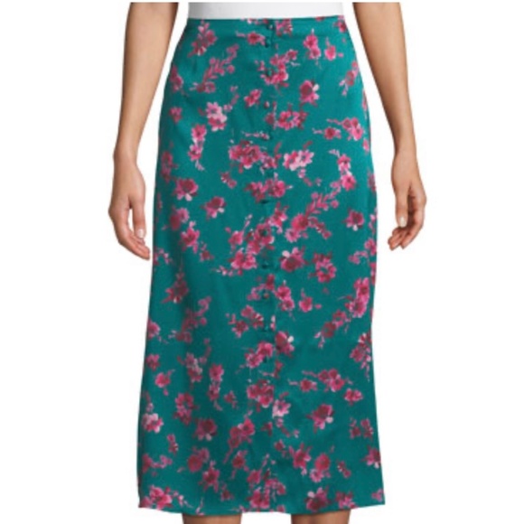 Cami NYC silk Annabelle skirt - color lagoon, size L, runs small - Picture 1 of 3